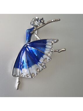 BALLERINA Gemstone and Pearl   Brooch